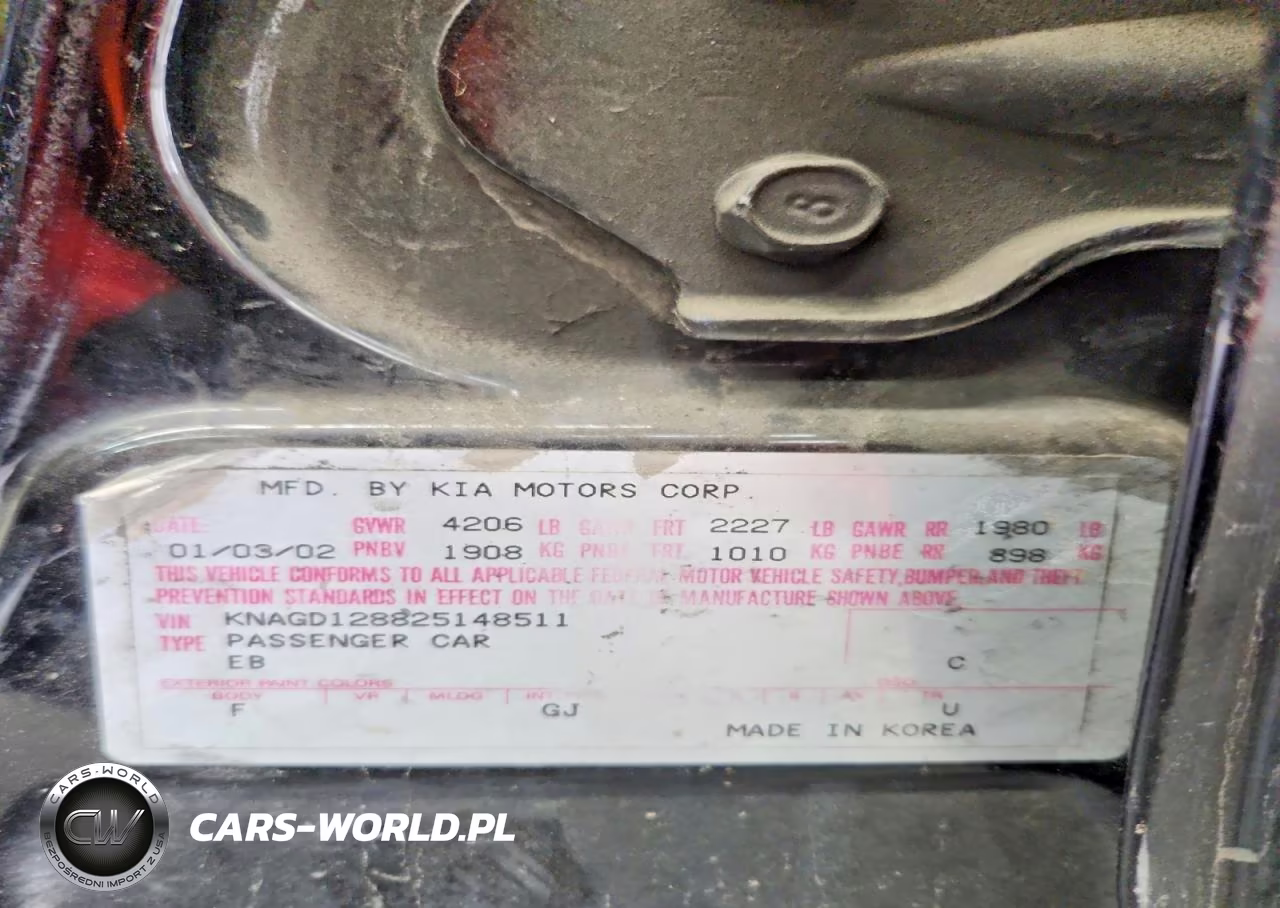 2002 Kia Optima Lx V6 VIN:KNAGD128825148511 - 12