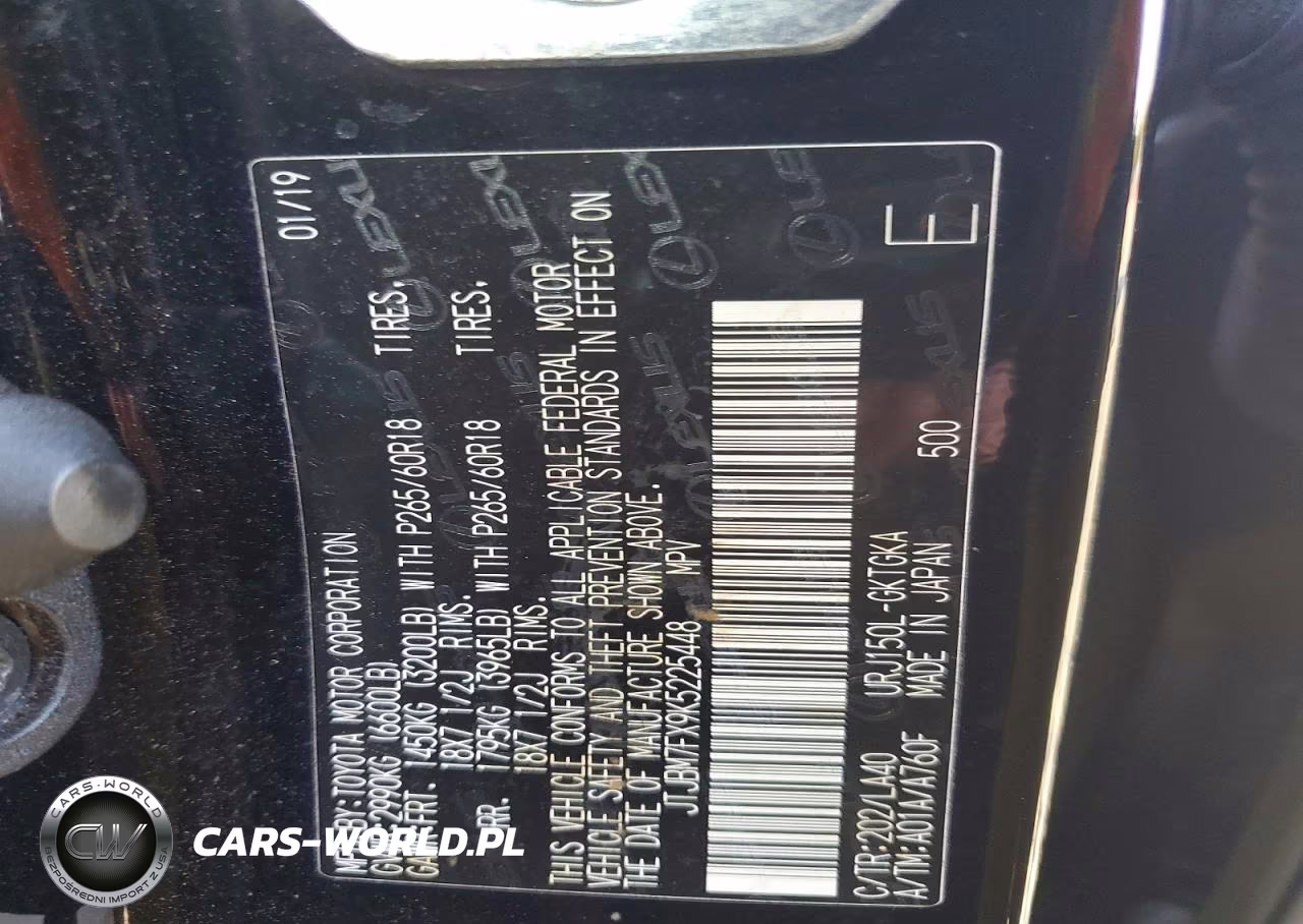 2019 Lexus Gx 460 VIN:JTJBM7FX9K5225448 - 13