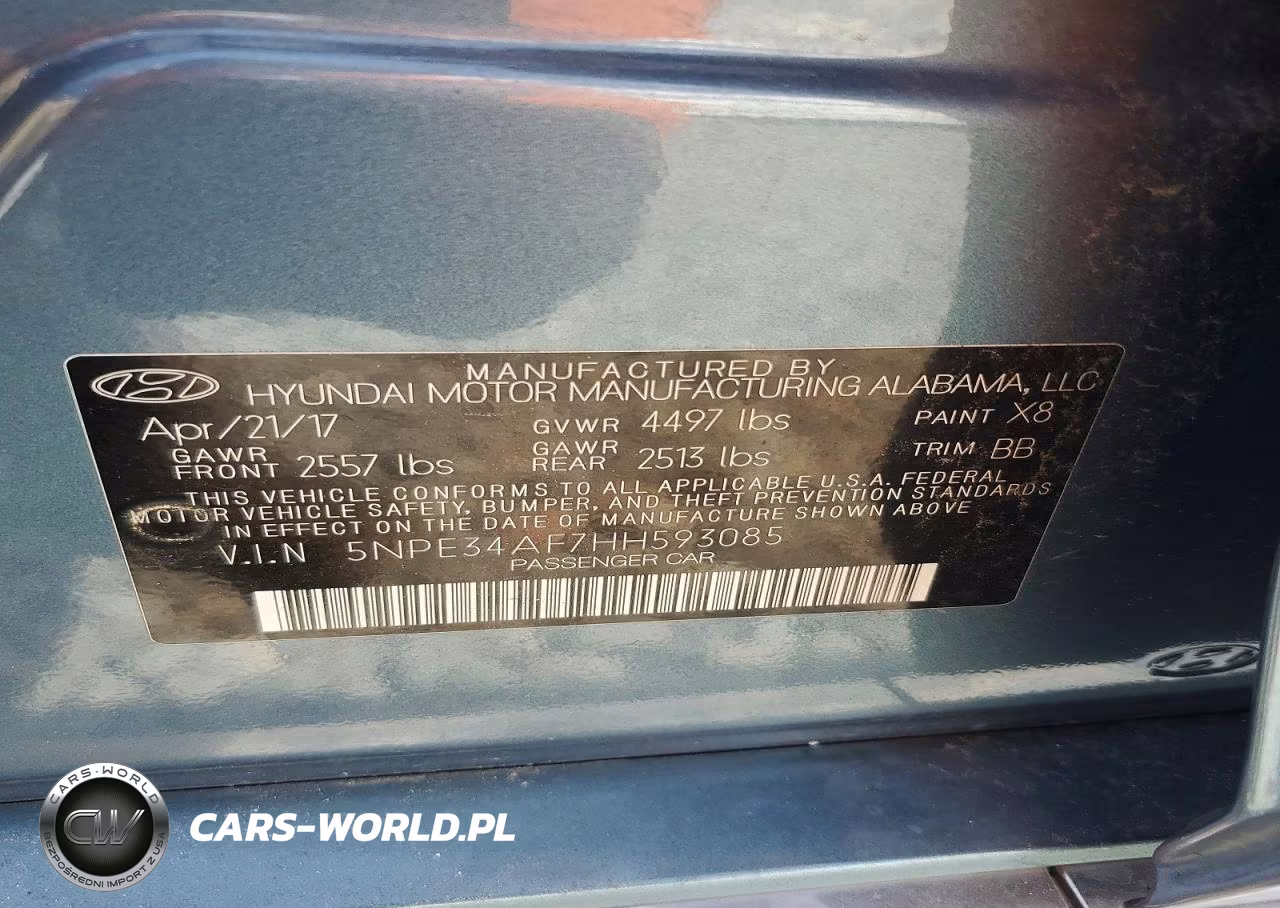2017 Hyundai Sonata Limited VIN:5NPE34AF7HH593085 - 12
