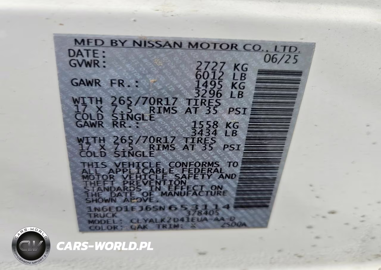 2025 Nissan Frontier Pro-X VIN:1N6ED1EJ6SN653114 - 12