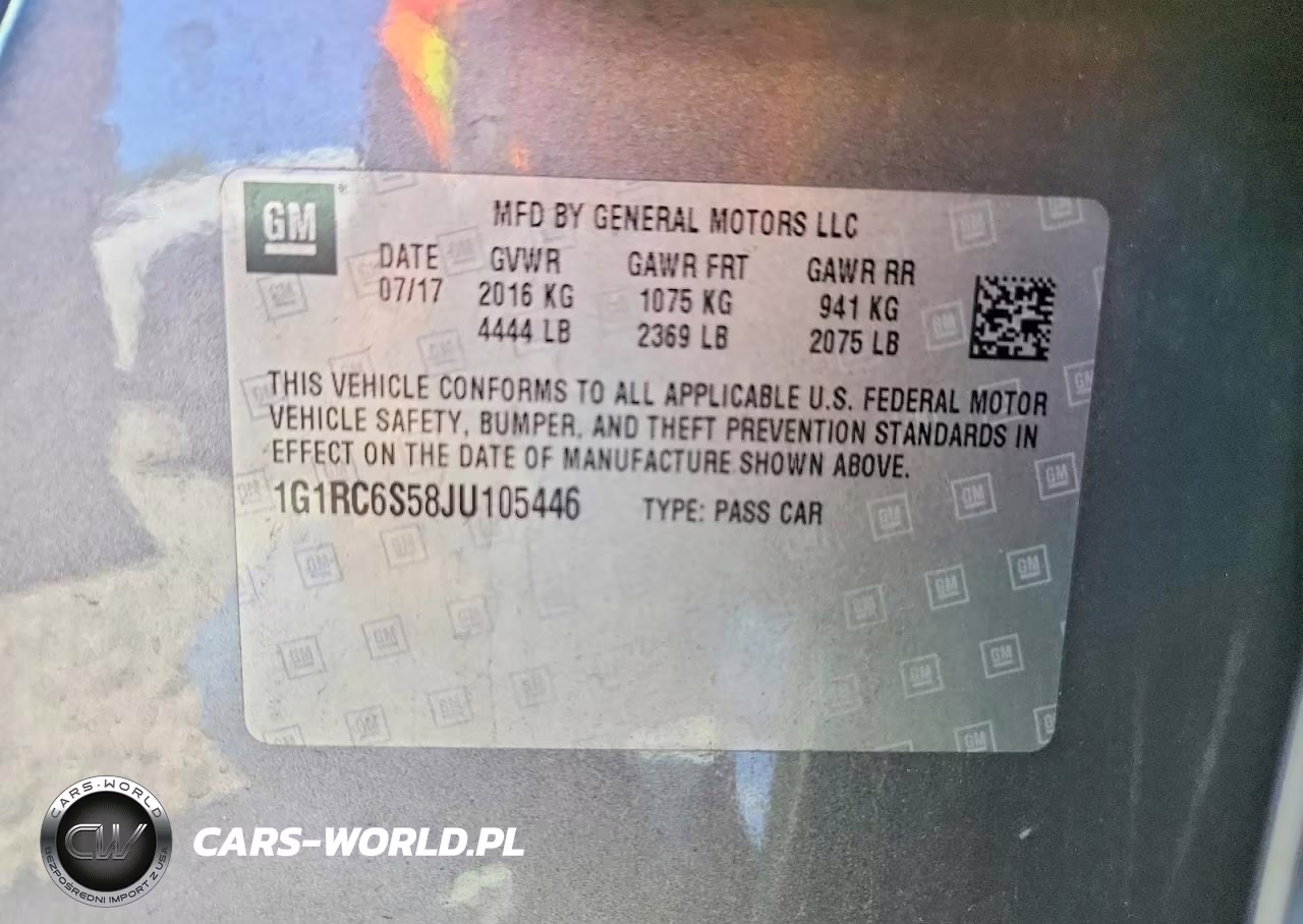 2018 Chevrolet Volt Lt VIN:1G1RC6S58JU105446 - 12