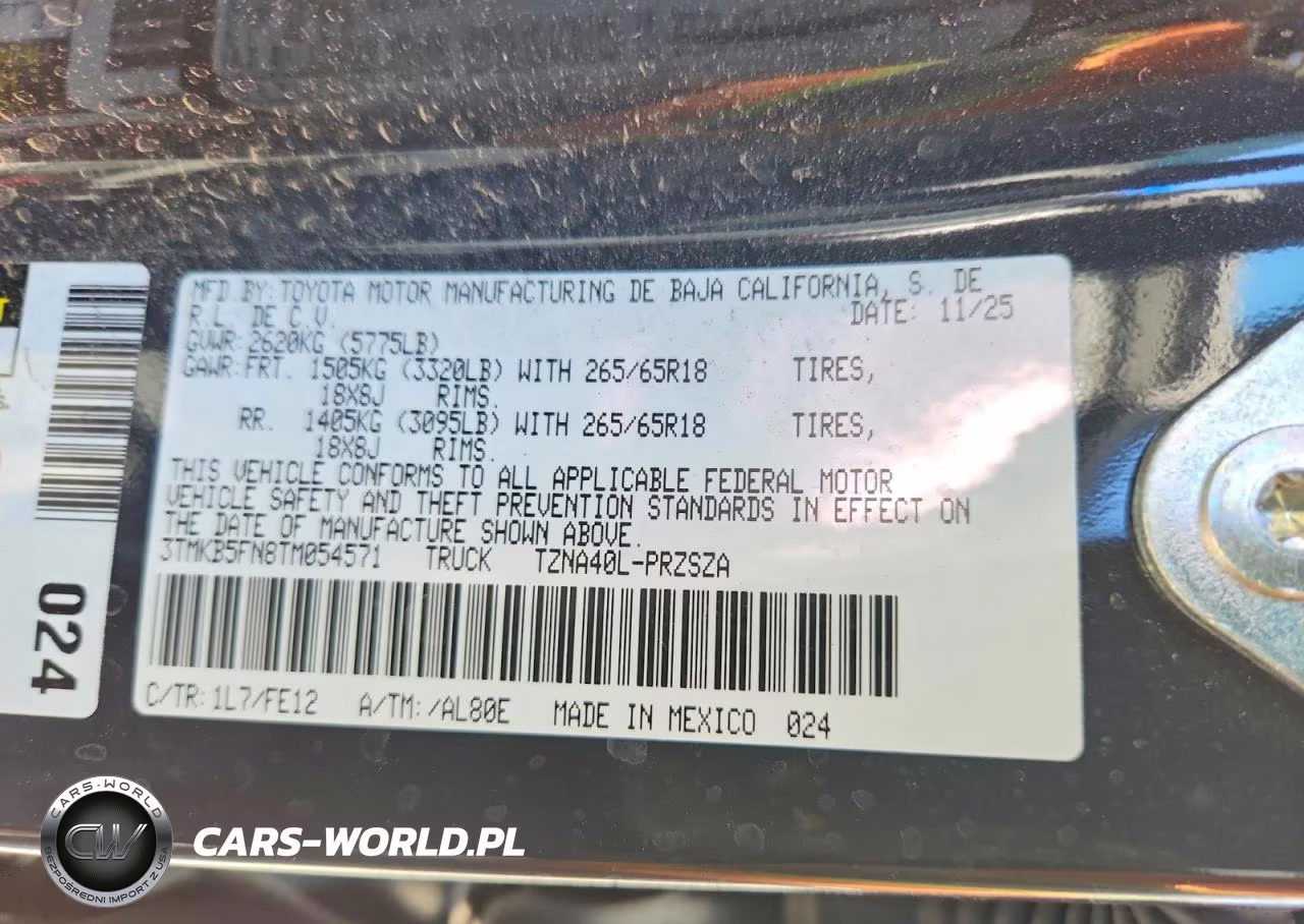 2026 Toyota Tacoma Trd Sport VIN:3TMKB5FN8TM054571 - 12