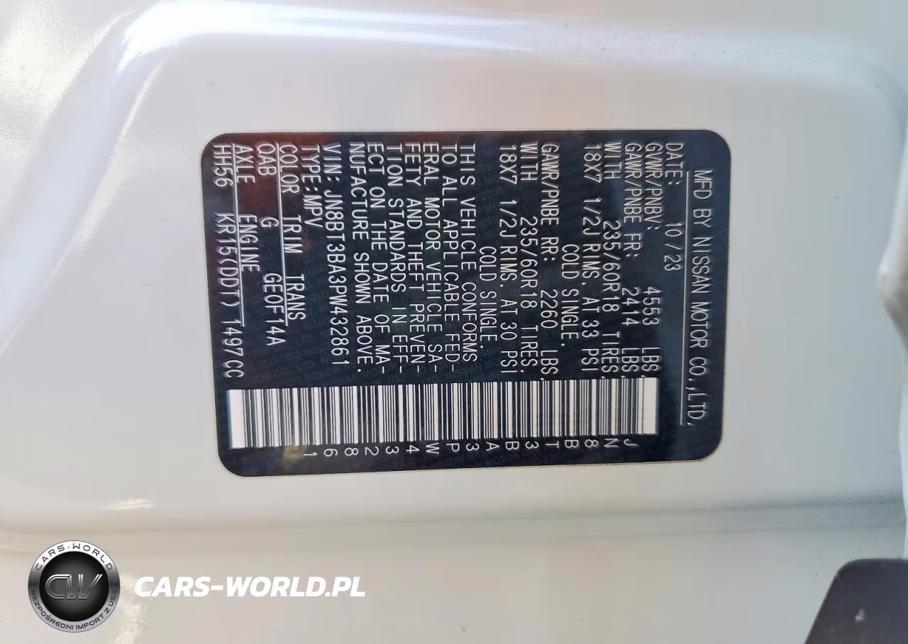 2023 Nissan Rogue Sv VIN:JN8BT3BA3PW432861 - 12