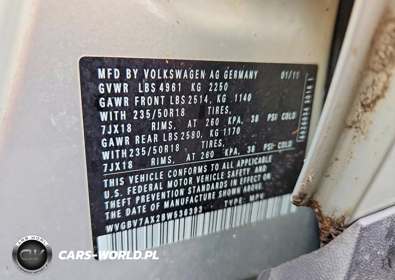 2011 Volkswagen Tiguan S VIN:WVGBV7AX2BW536393 - 12