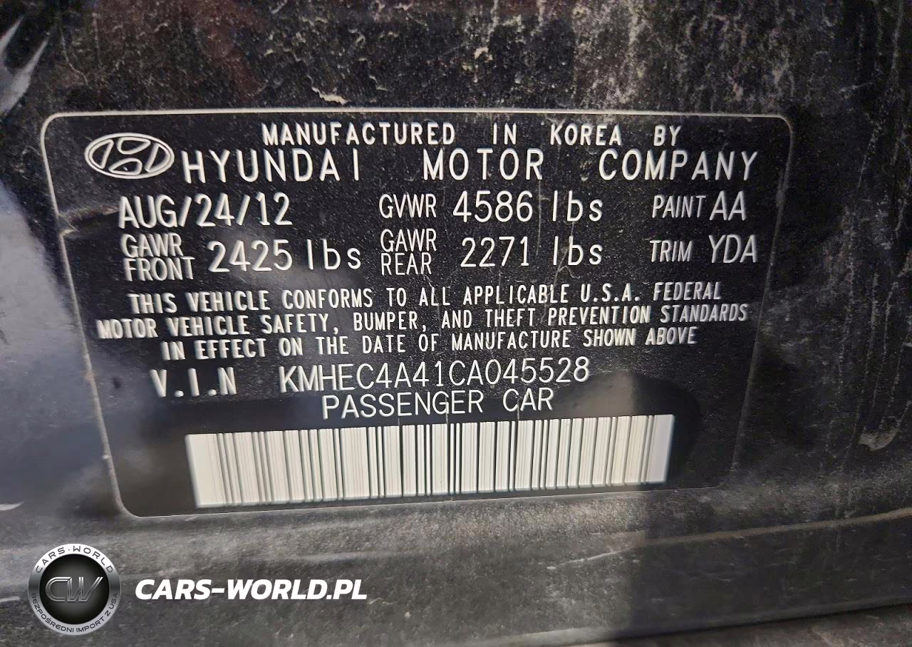 2012 Hyundai Sonata Hybrid VIN:KMHEC4A41CA045528 - 12
