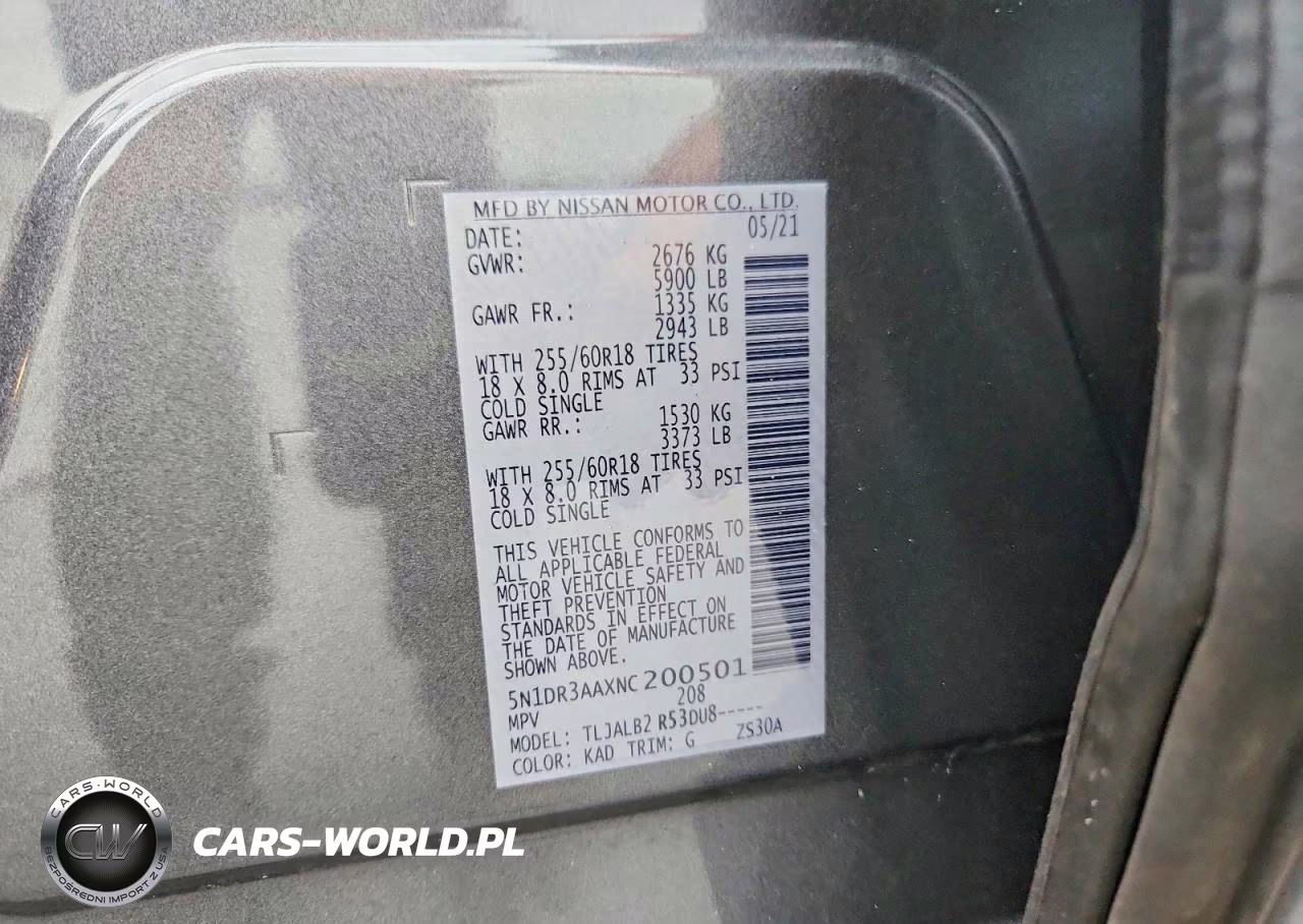 2022 Nissan Pathfinder S VIN:5N1DR3AAXNC200501 - 13