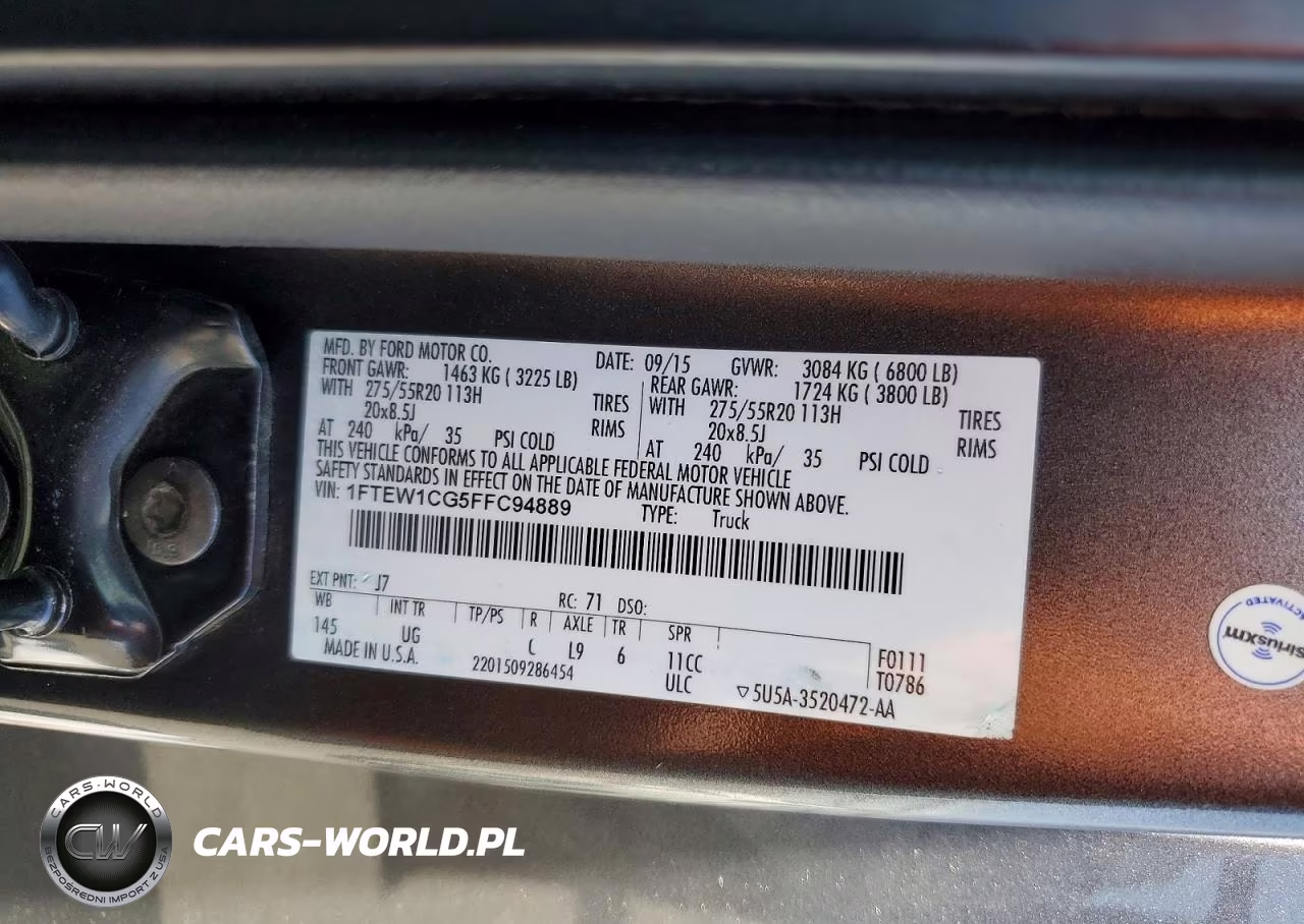 2015 Ford F150 Supercrew VIN:1FTEW1CG5FFC94889 - 13