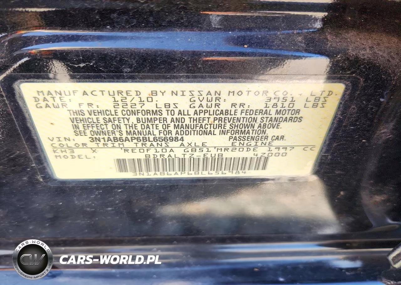 2011 Nissan Sentra 2.0 VIN:3N1AB6AP6BL656984 - 12