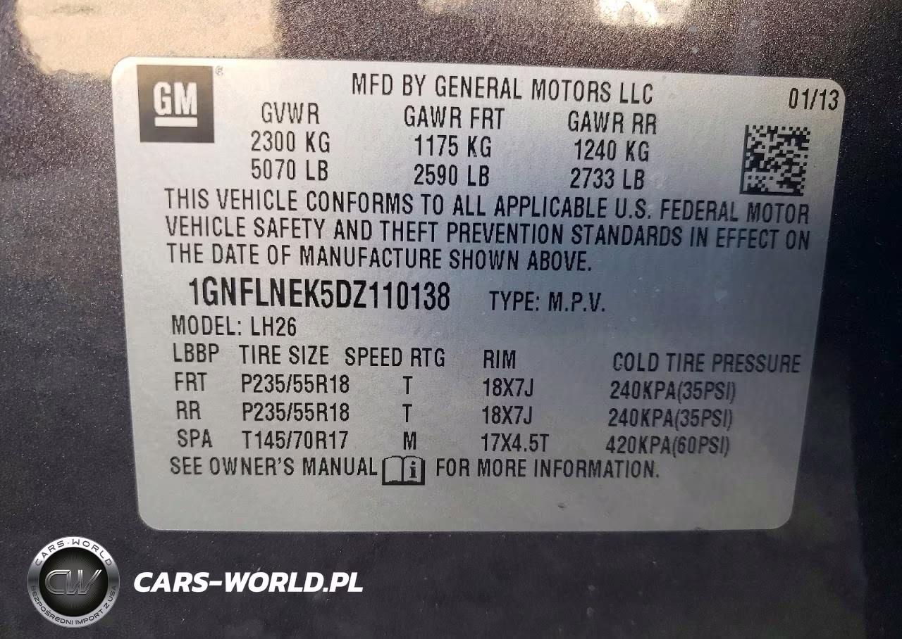 2013 Chevrolet Equinox Lt VIN:1GNFLNEK5DZ110138 - 13