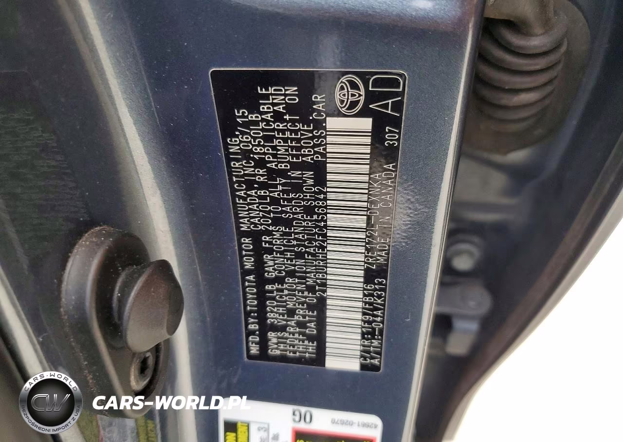 2015 Toyota Corolla Le VIN:2T1BURHE2FC456842 - 12