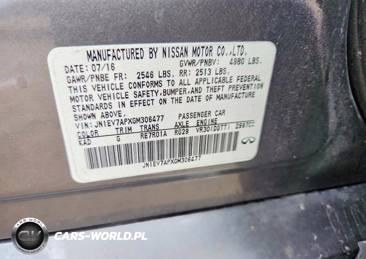 2016 Infiniti Q50 3.0T Premium VIN:JN1EV7APXGM306477 - 12