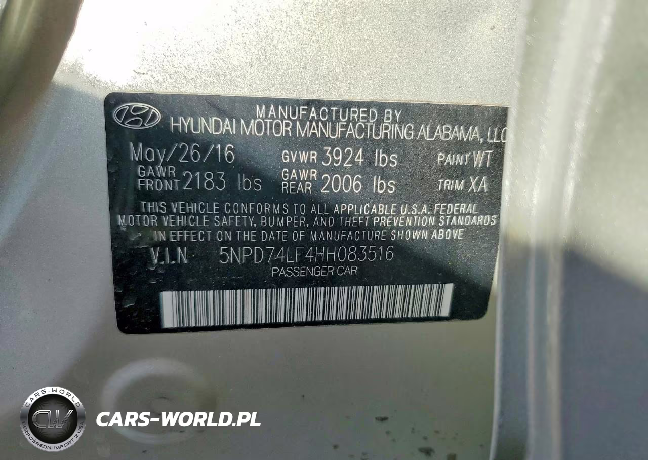 2017 Hyundai Elantra Se VIN:5NPD74LF4HH083516 - 13