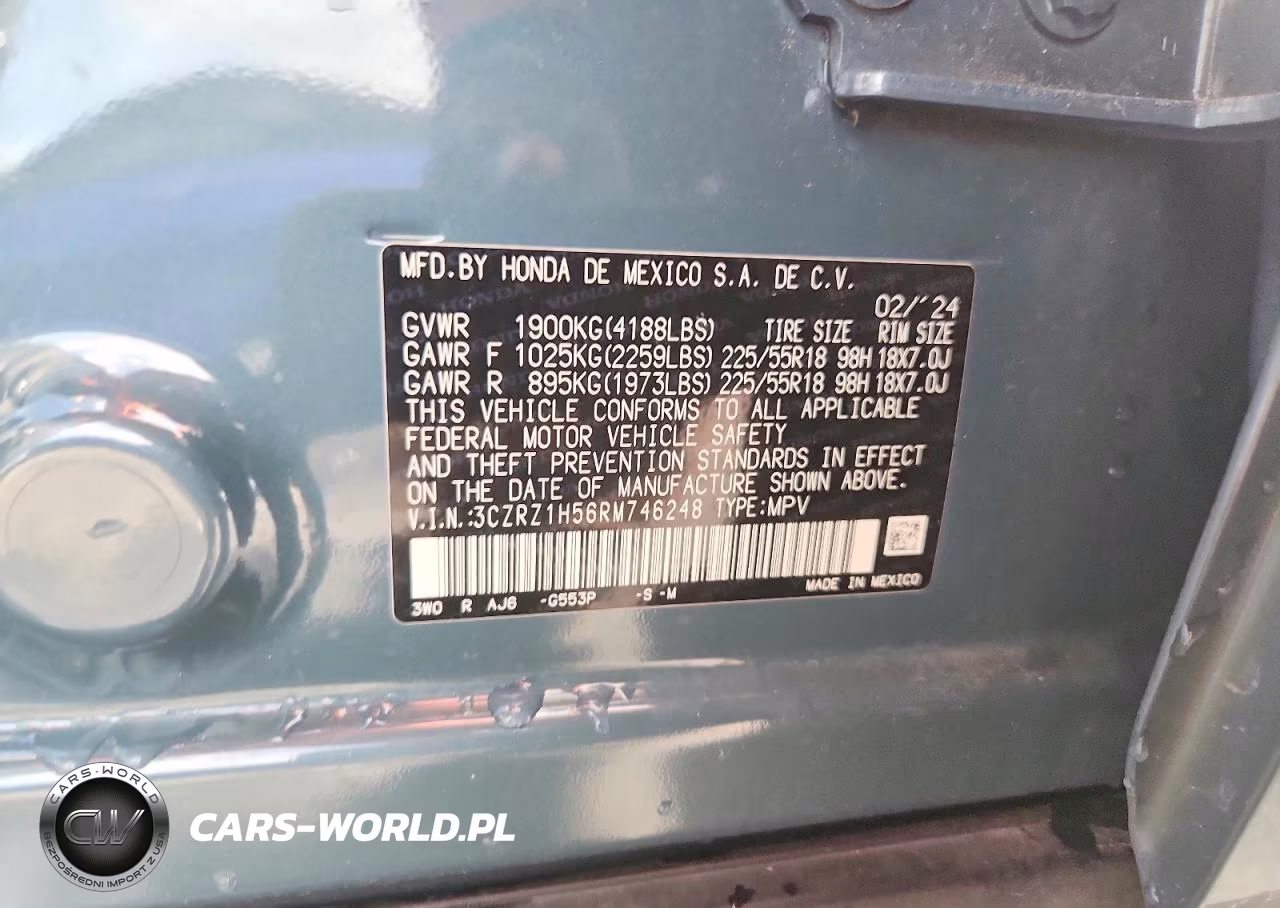 2024 Honda Hr-V Sport VIN:3CZRZ1H56RM746248 - 13