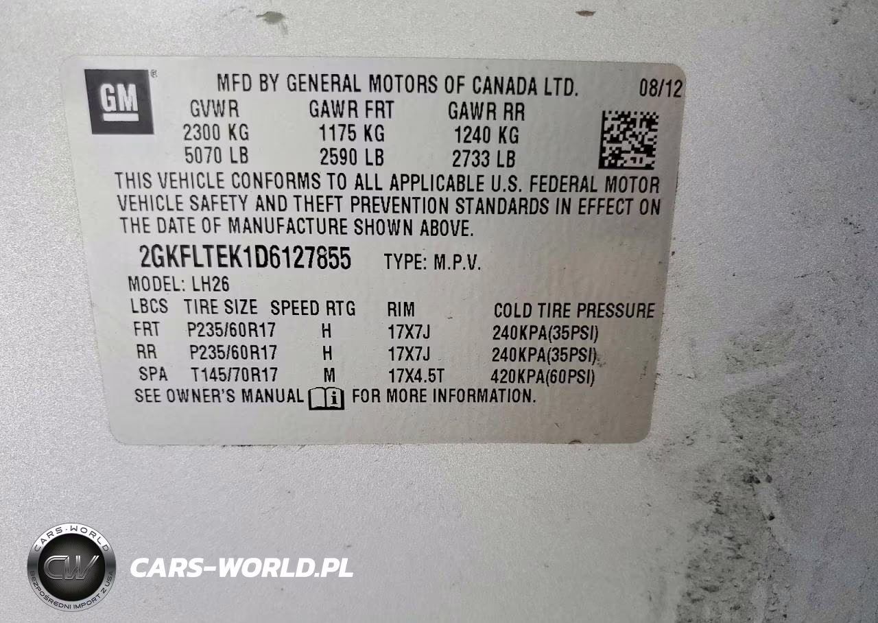 2013 GMC Terrain Sle VIN:2GKFLTEK1D6127855 - 14