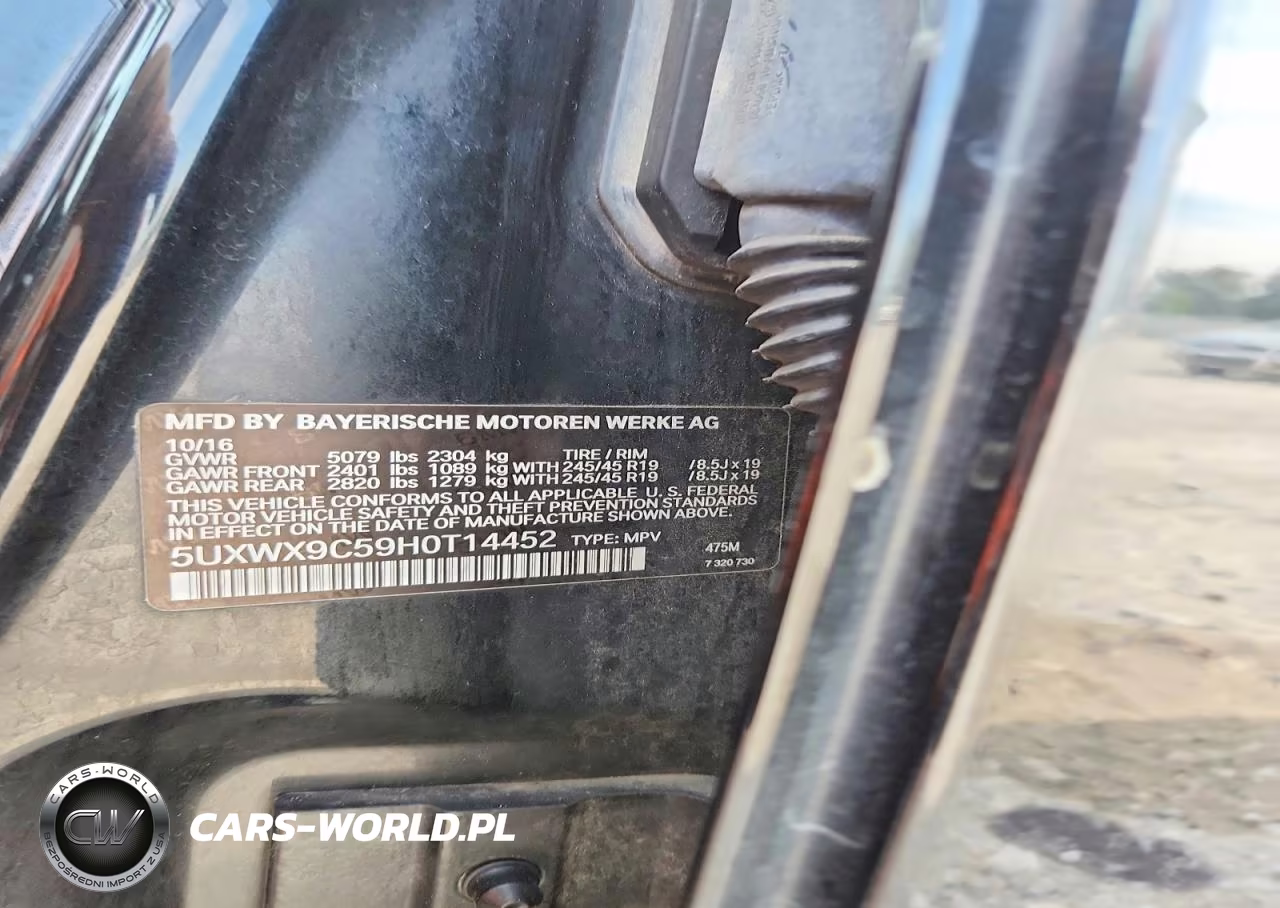 2017 BMW X3 xDrive28I VIN:5UXWX9C59H0T14452 - 13