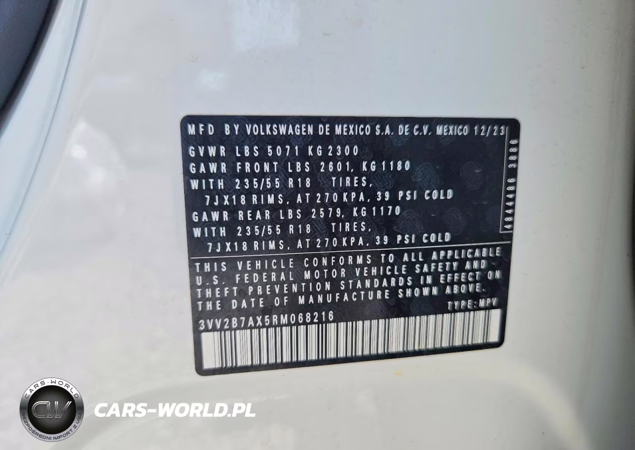 2024 Volkswagen Tiguan Se VIN:3VV2B7AX5RM068216 - 14