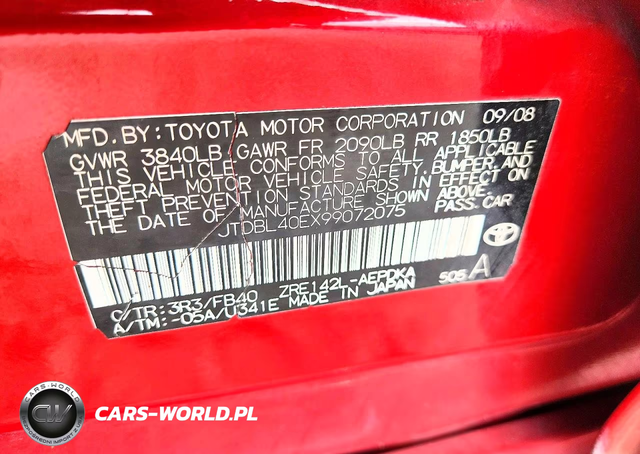 2009 Toyota Corolla Le VIN:JTDBL40EX99072075 - 13