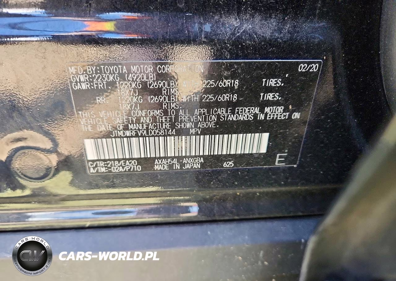 2020 Toyota Rav4 Limited VIN:JTMDWRFV9LD058144 - 14