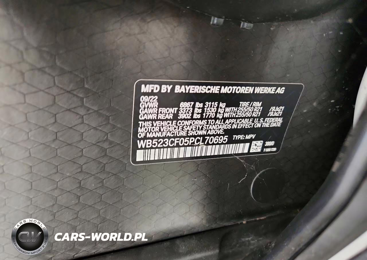 2023 BMW Ix xDrive50 VIN:WB523CF05PCL70695 - 14
