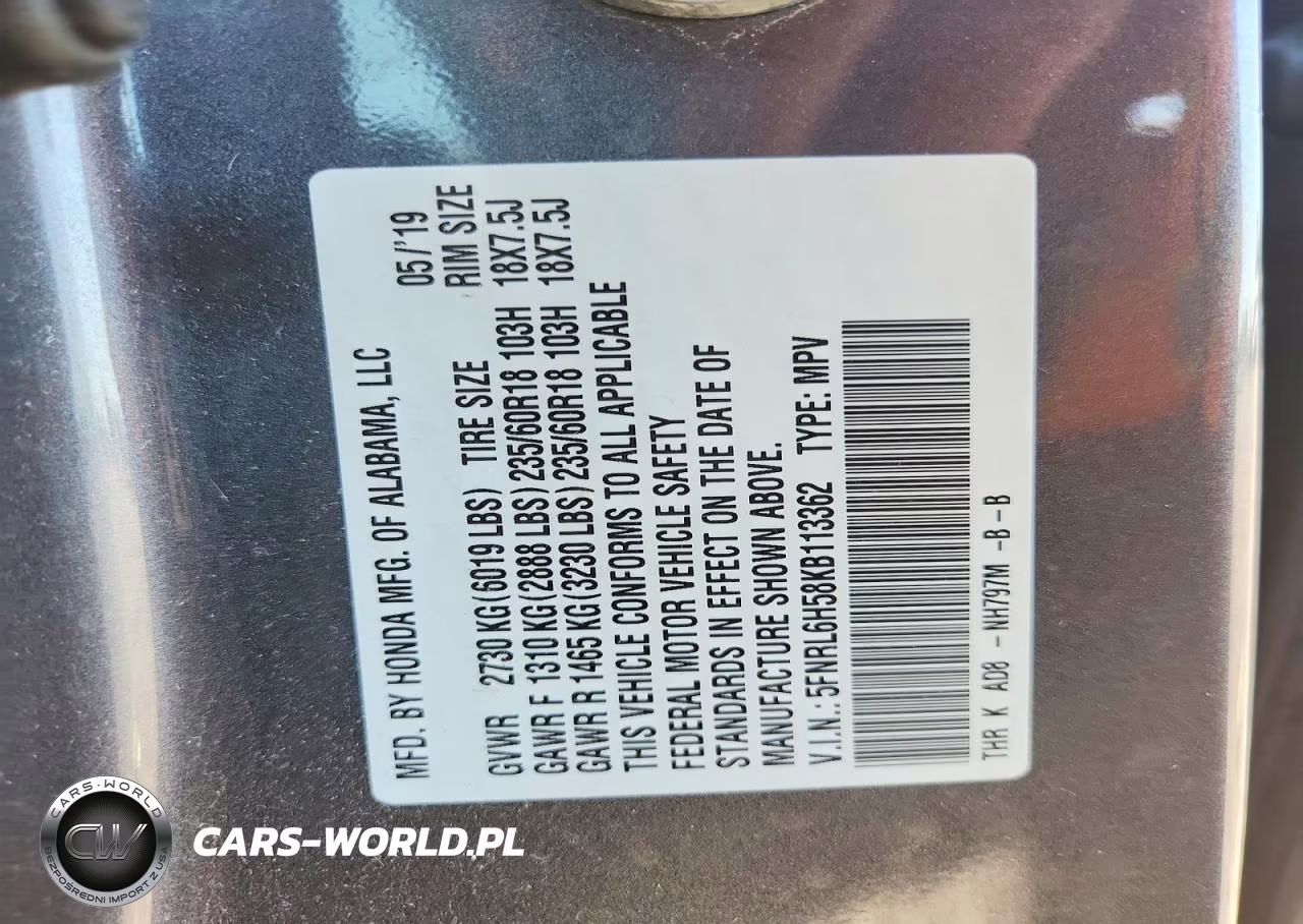 2019 Honda Odyssey Ex VIN:5FNRL6H58KB113362 - 13