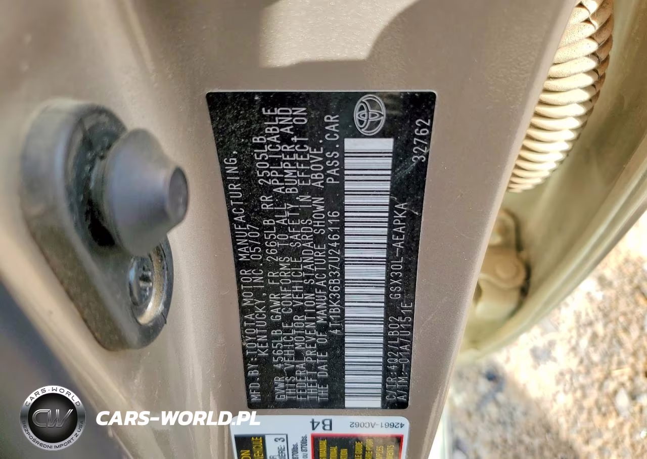 2007 Toyota Avalon Limited VIN:4T1BK36B37U246116 - 12