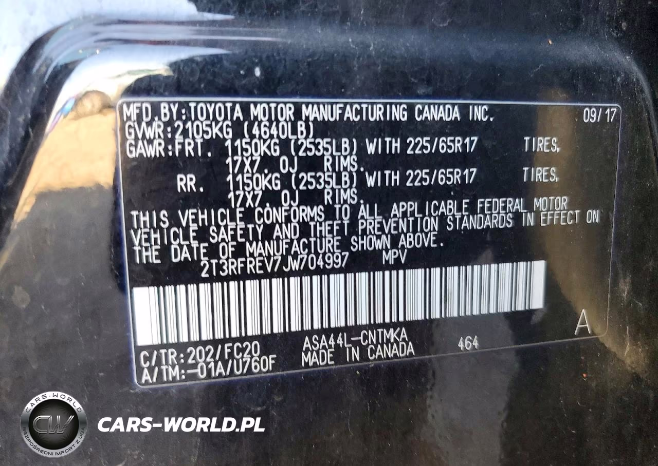 2018 Toyota Rav4 Xle VIN:2T3RFREV7JW704997 - 13