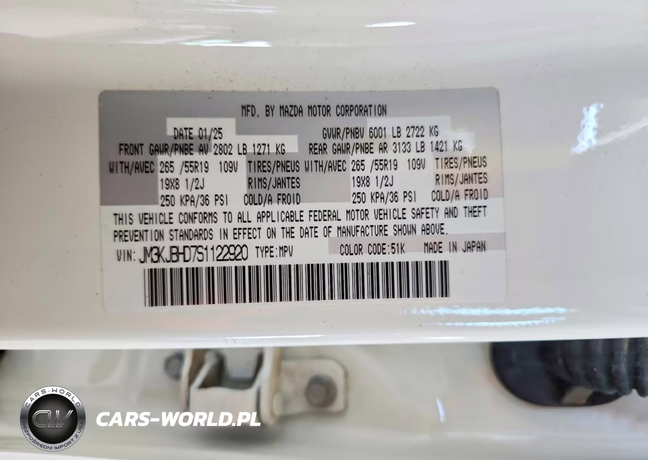 2025 Mazda Cx-70 Preferred VIN:JM3KJBHD7S1122920 - 13