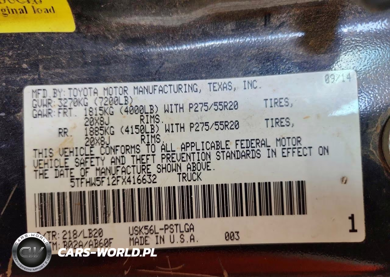 2015 Toyota Tundra Crewmax Limited VIN:5TFHW5F12FX416632 - 12