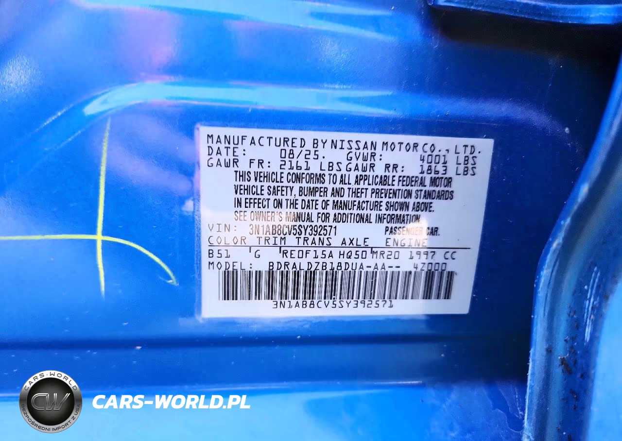 2025 Nissan Sentra Sv VIN:3N1AB8CV5SY392571 - 12