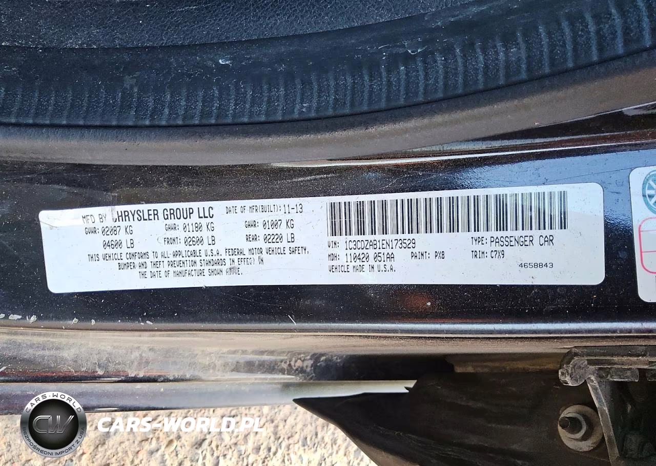 2014 Dodge Avenger Se VIN:1C3CDZAB1EN173529 - 12