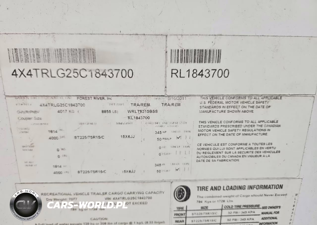 2012 Rockwood Trailers VIN:4X4TRLG25C1843700 - 10