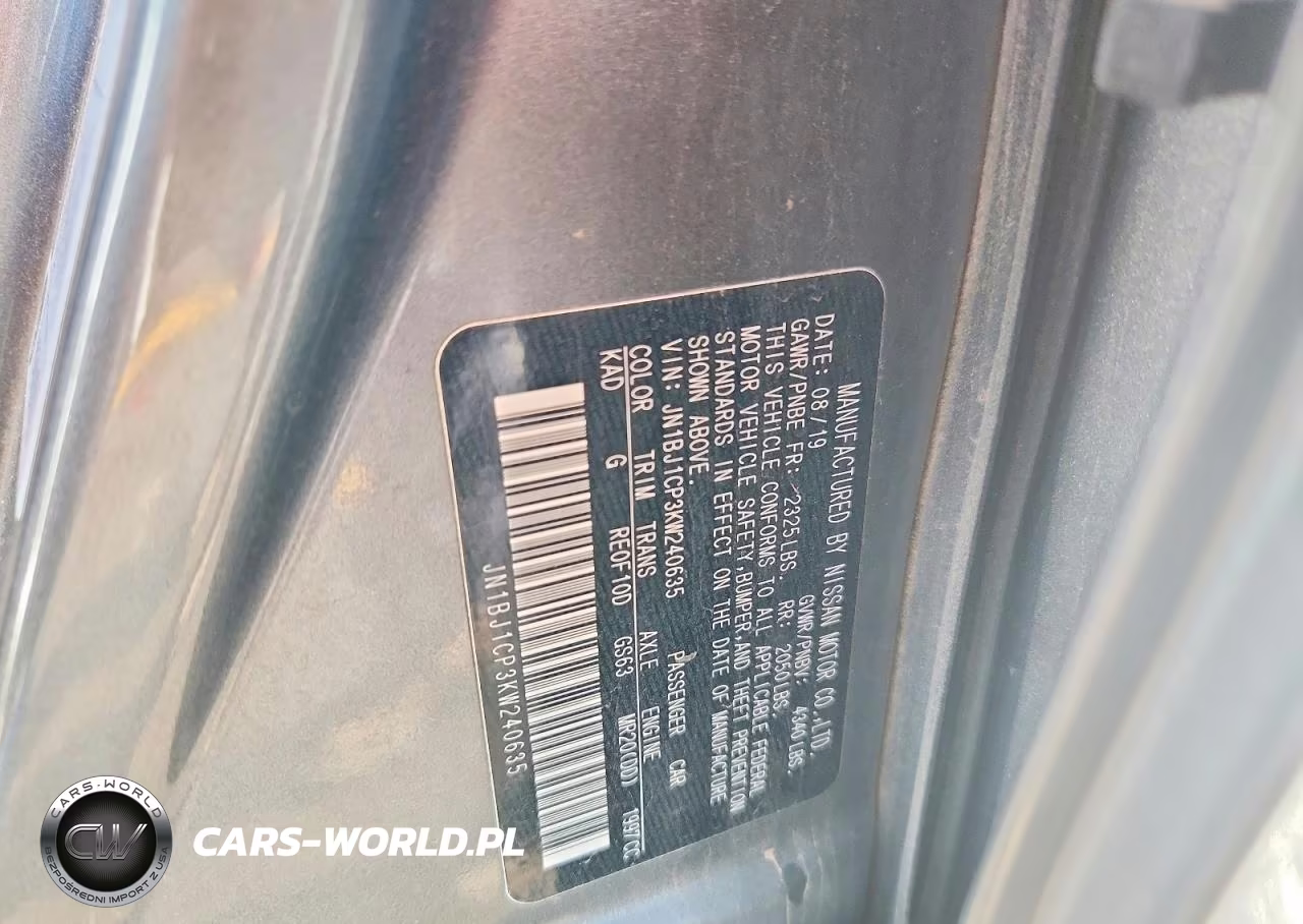 2019 Nissan Rogue Sport S VIN:JN1BJ1CP3KW240635 - 13
