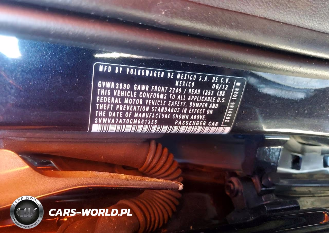 2012 Volkswagen Beetle Turbo VIN:3VWVA7AT0CM661336 - 12