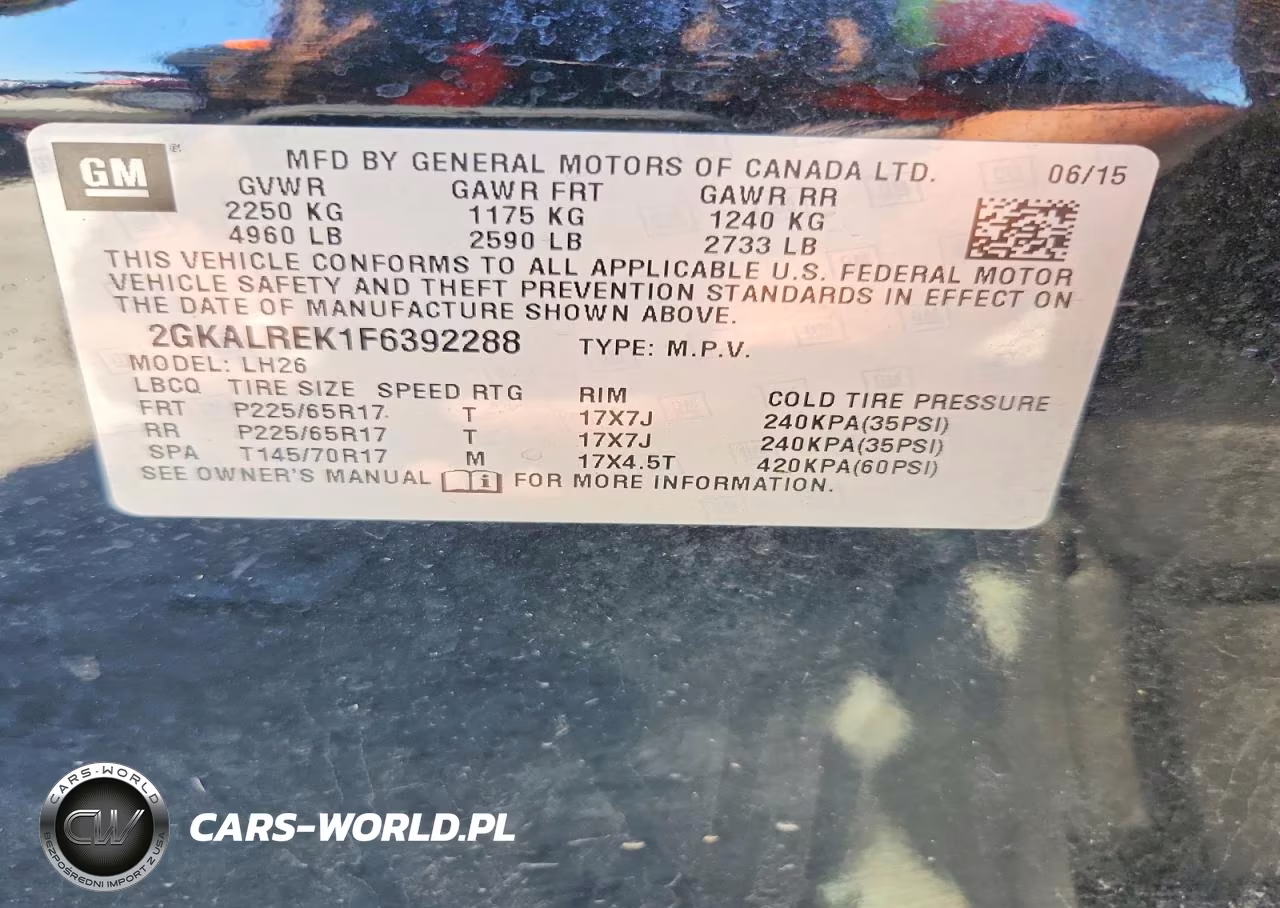 2015 GMC Terrain Sle VIN:2GKALREK1F6392288 - 13