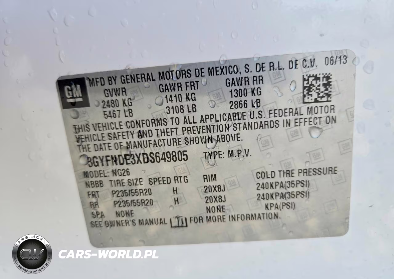 2013 Cadillac Srx Performance Collection VIN:3GYFNDE3XDS649805 - 13