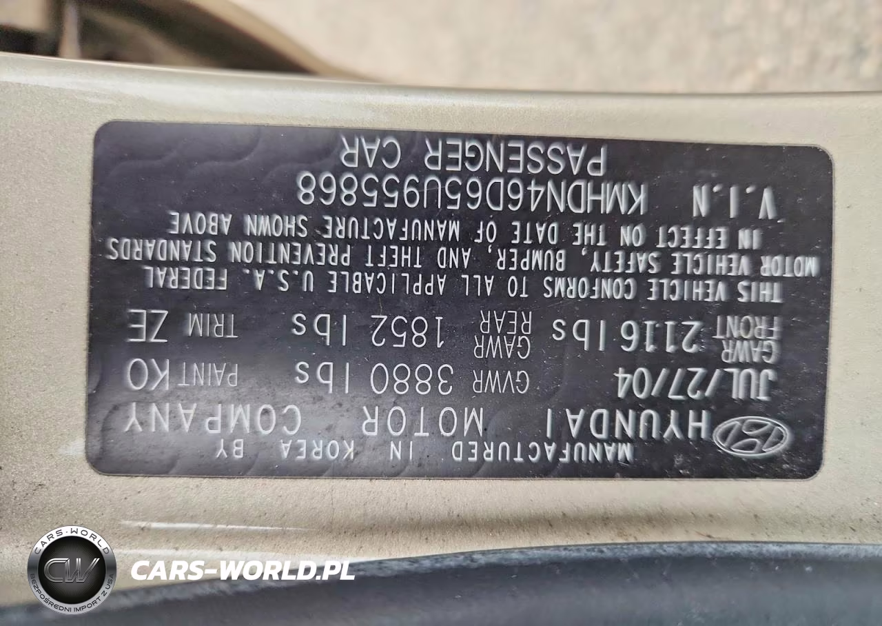 2005 Hyundai Elantra Gls VIN:KMHDN46D65U955868 - 12