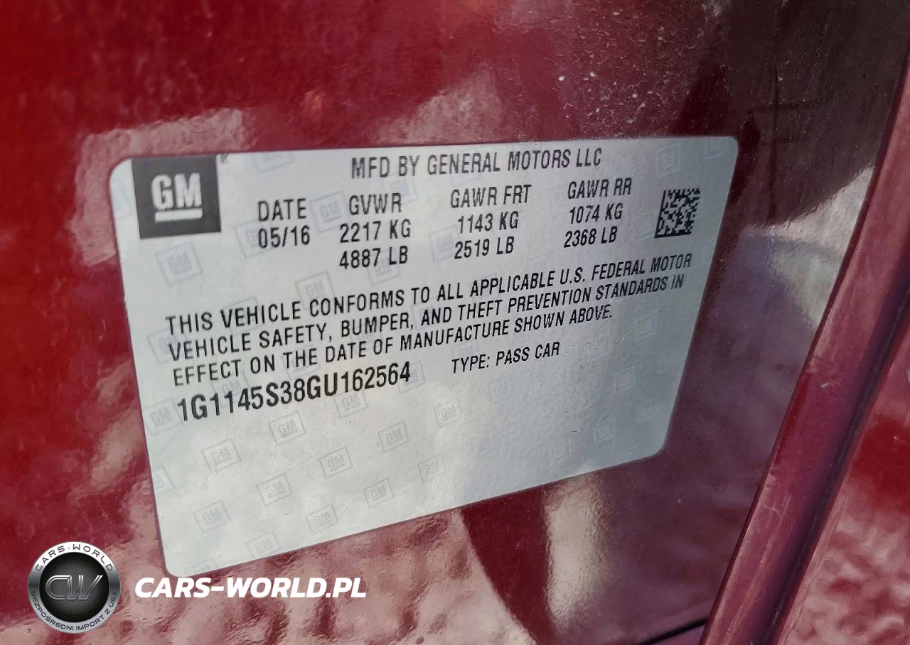2016 Chevrolet Impala Ltz VIN:1G1145S38GU162564 - 12