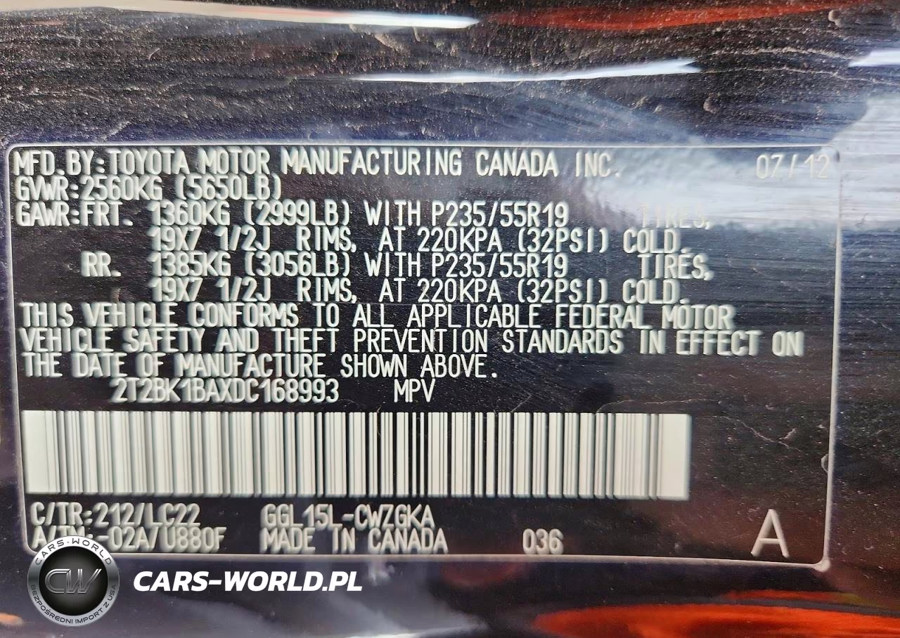2013 Lexus Rx 350 F Sport VIN:2T2BK1BAXDC168993 - 12