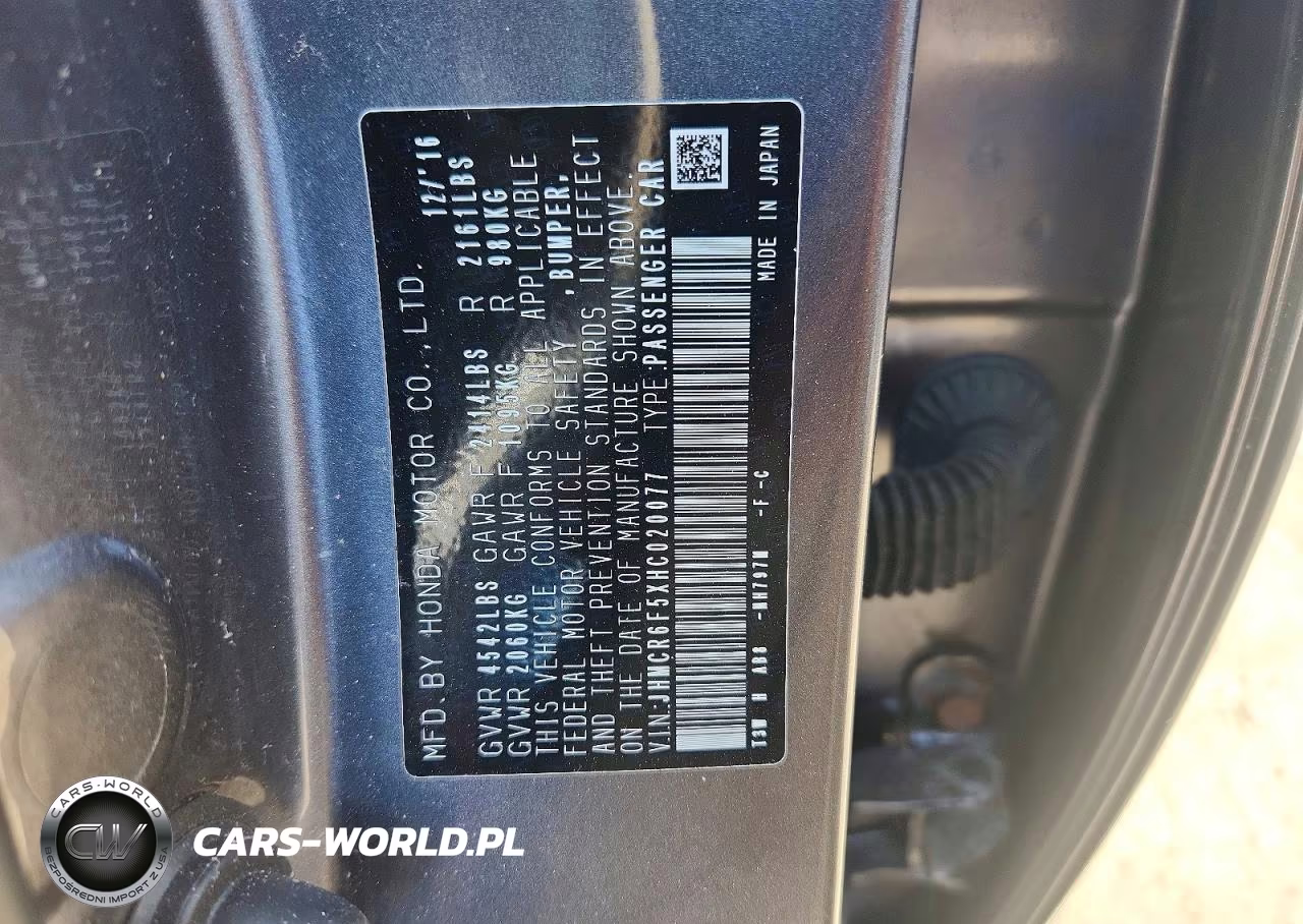 2017 Honda Accord Hybrid Exl VIN:JHMCR6F5XHC020077 - 12