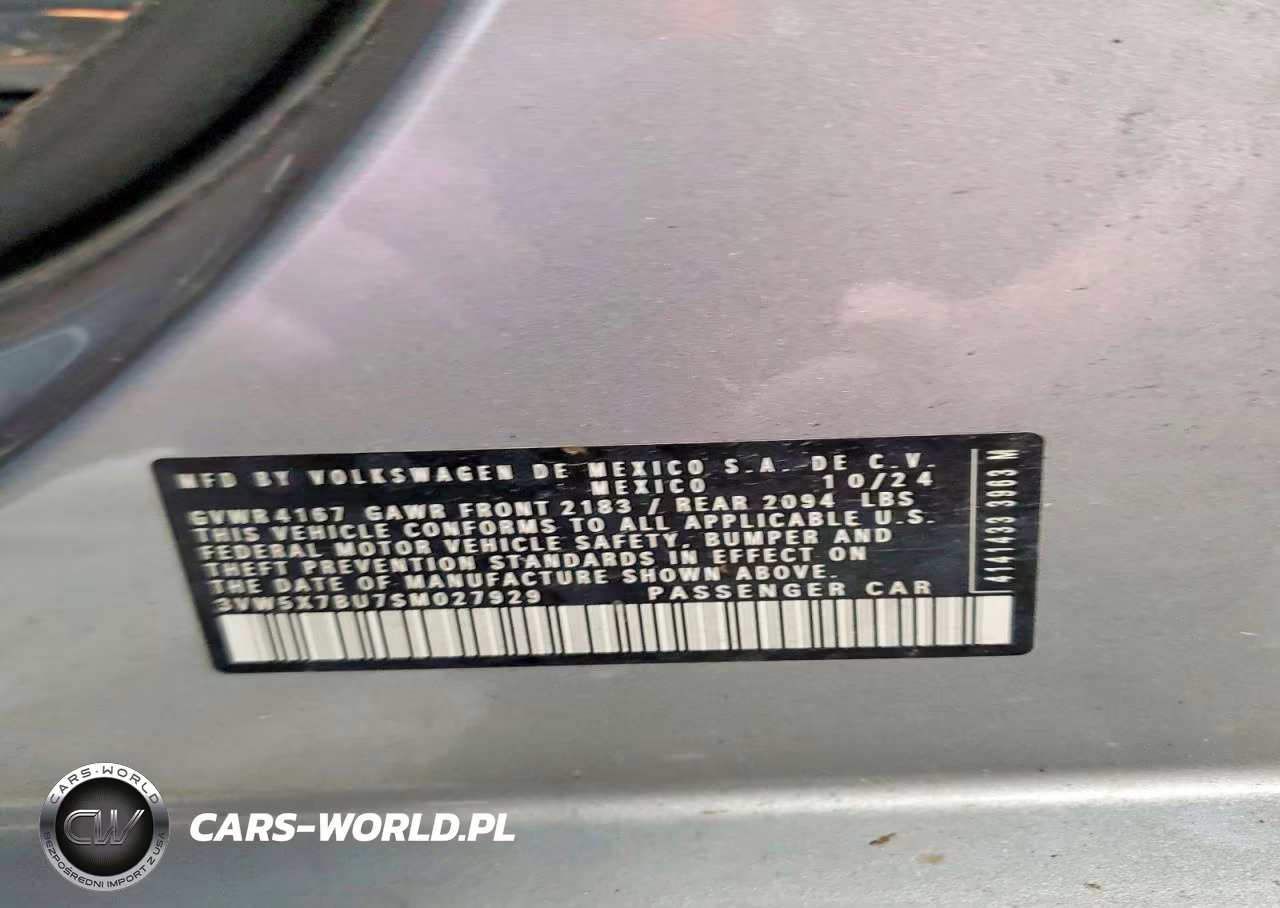 2025 Volkswagen Jetta S VIN:3VW5X7BU7SM027929 - 12