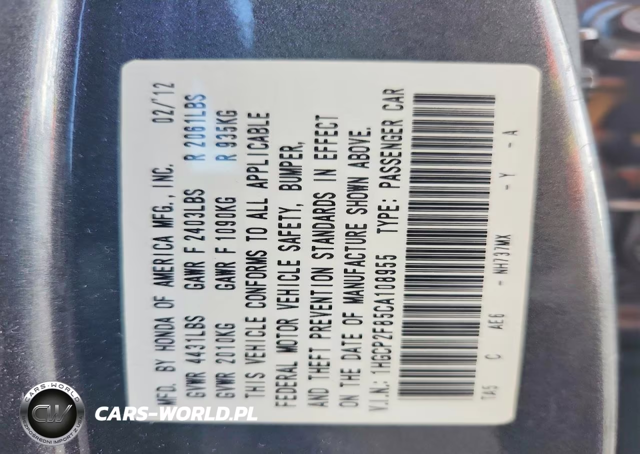 2012 Honda Accord Exl VIN:1HGCP2F85CA108955 - 13