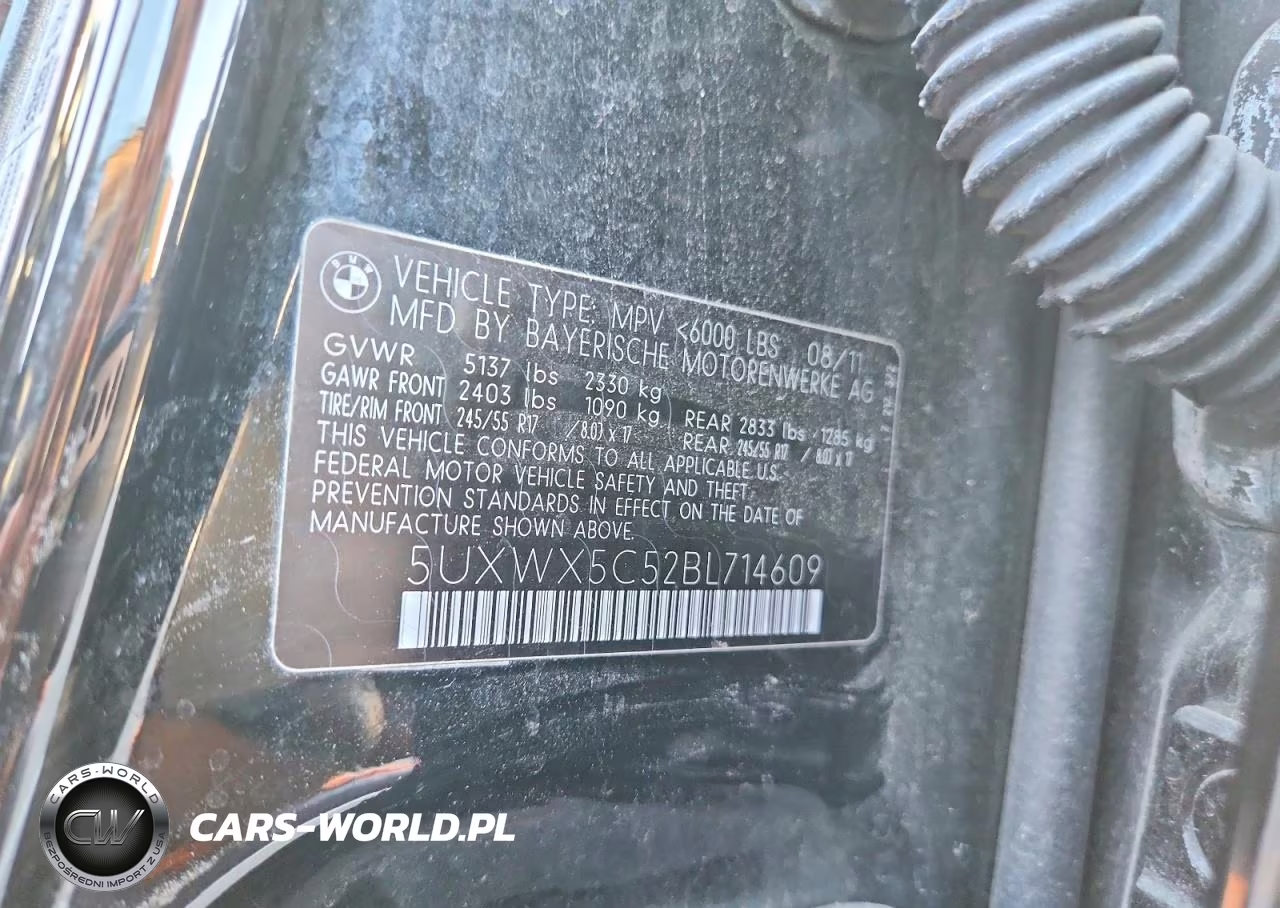 2011 BMW X3 xDrive28I VIN:5UXWX5C52BL714609 - 12