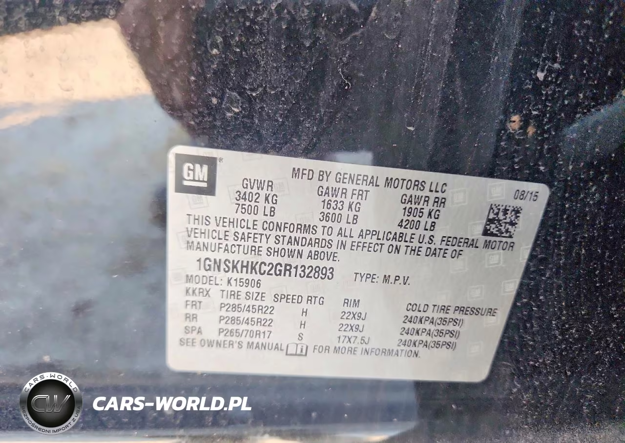 2016 Chevrolet Suburban K1500 Lt VIN:1GNSKHKC2GR132893 - 13
