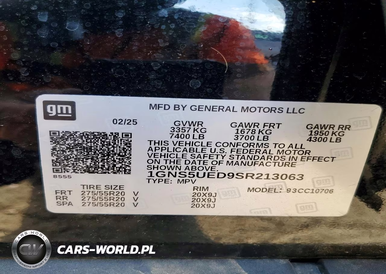 2025 Chevrolet Tahoe C1500 Ppv VIN:1GNS5UED9SR213063 - 12