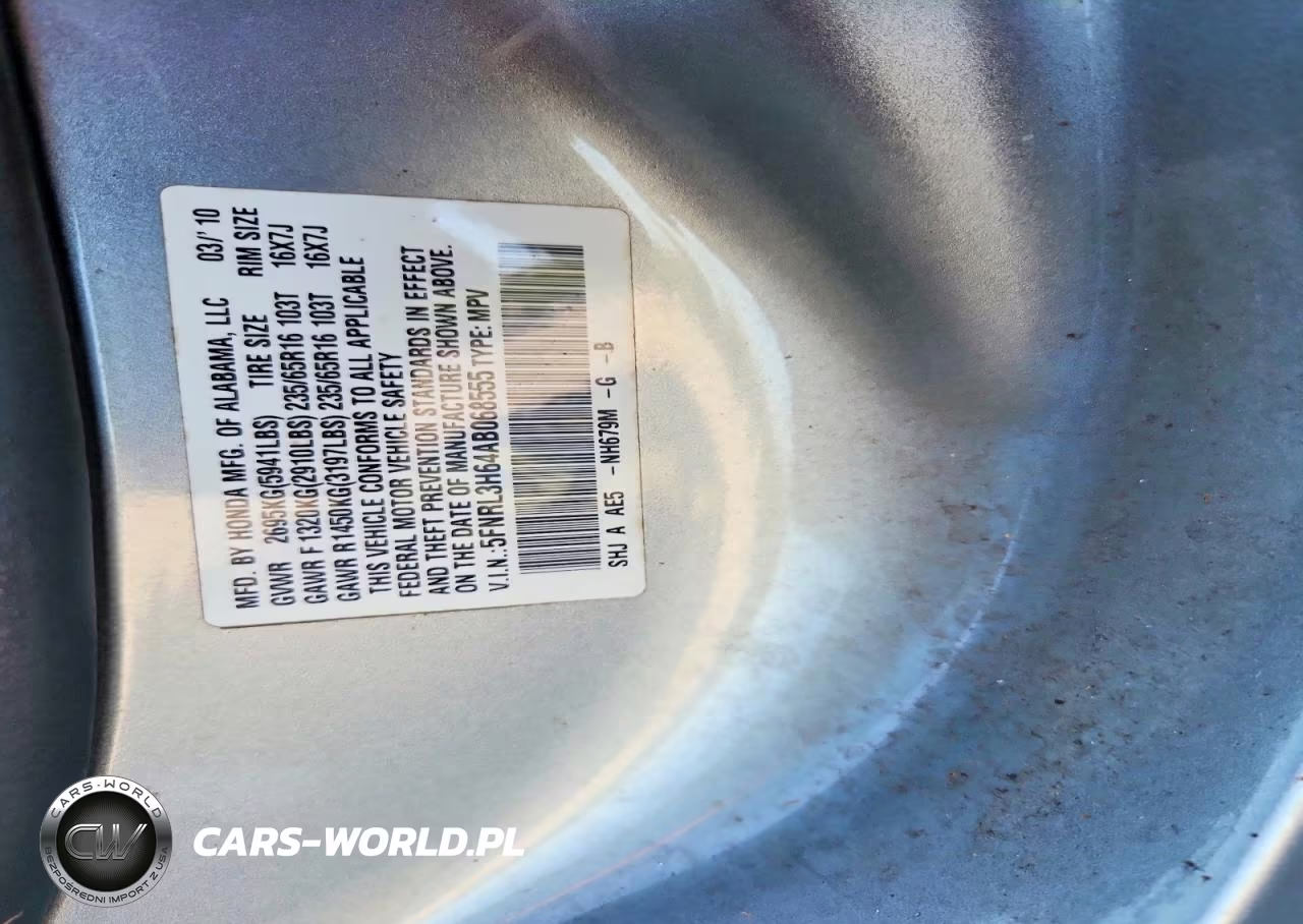 2010 Honda Odyssey Exl VIN:5FNRL3H64AB068555 - 13