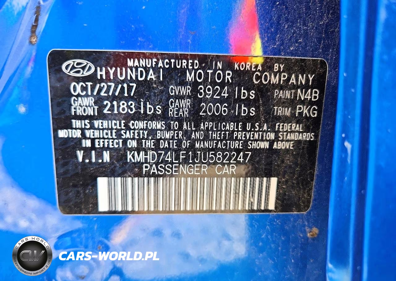 2018 Hyundai Elantra Se VIN:KMHD74LF1JU582247 - 12
