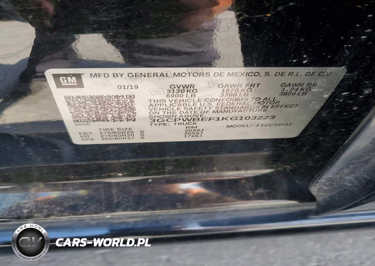 2019 Chevrolet Silverado C1500 Custom VIN:3GCPWBEF1KG103223 - 12