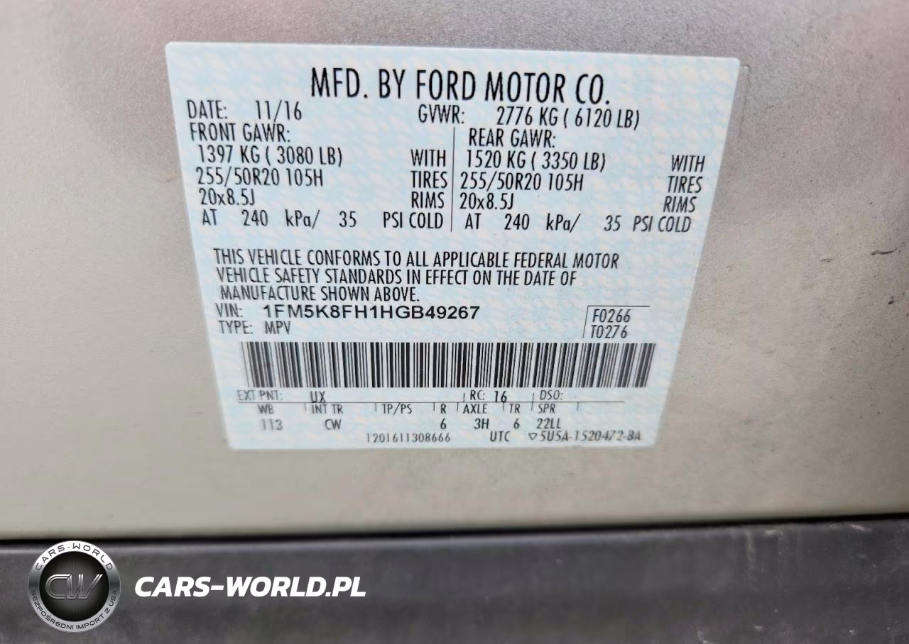 2017 Ford Explorer Limited VIN:1FM5K8FH1HGB49267 - 14