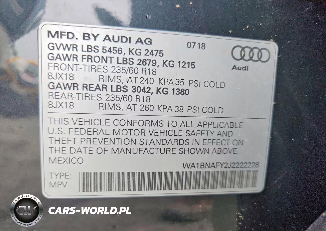 2018 Audi Q5 Premium Plus VIN:WA1BNAFY2J2222228 - 14