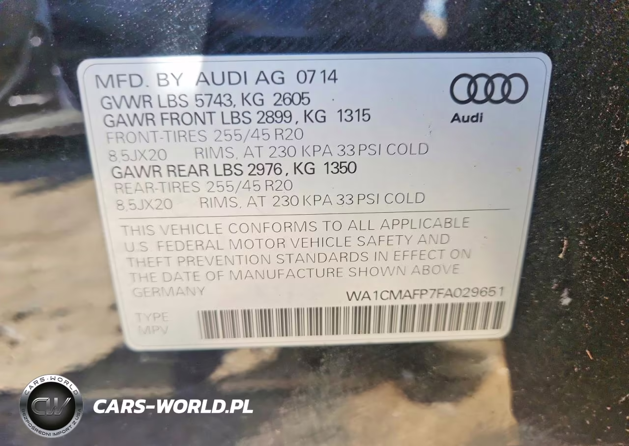 2015 Audi Q5 Tdi Premium Plus VIN:WA1CMAFP7FA029651 - 13